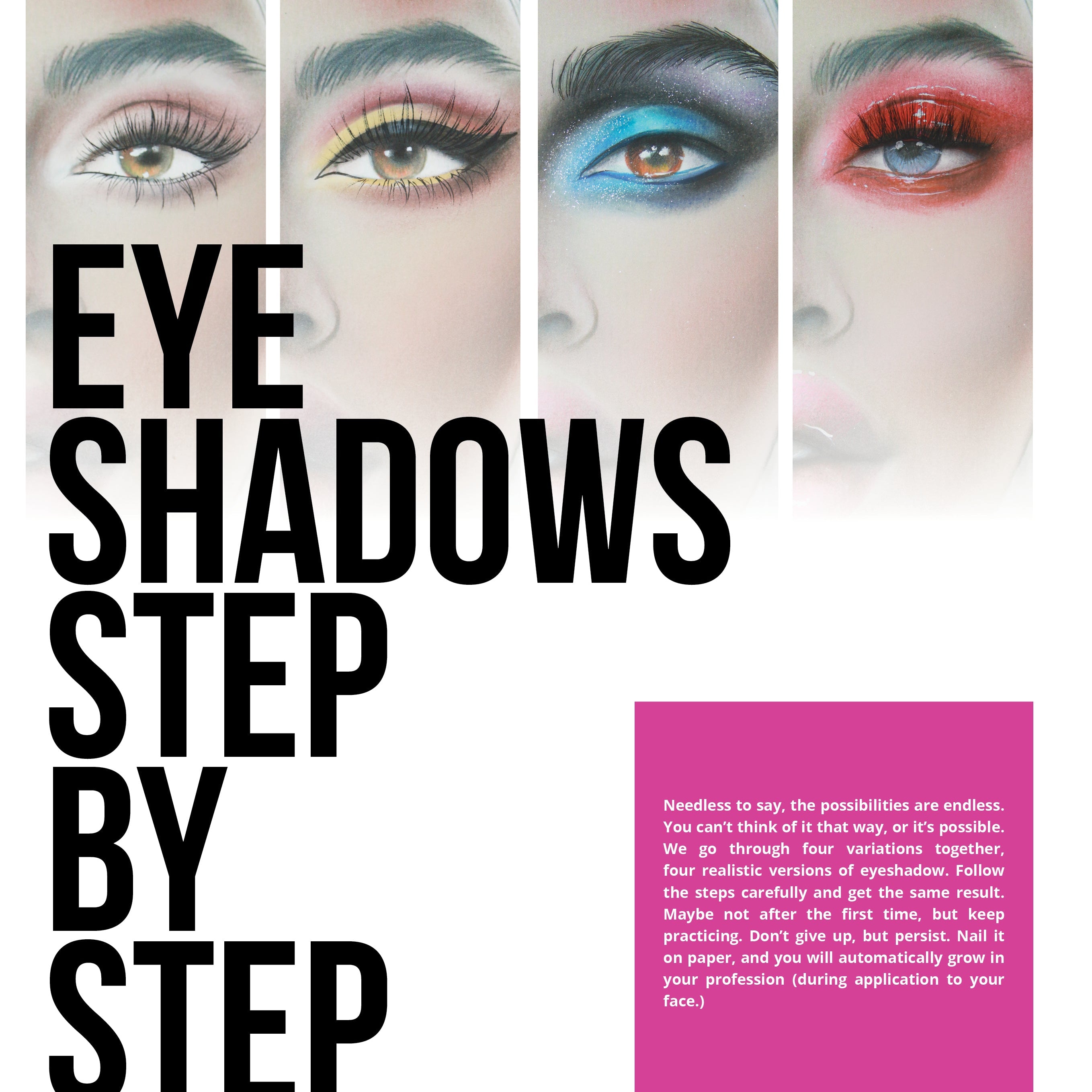 page of the Digital version of the face chart book by liza kondrevich 