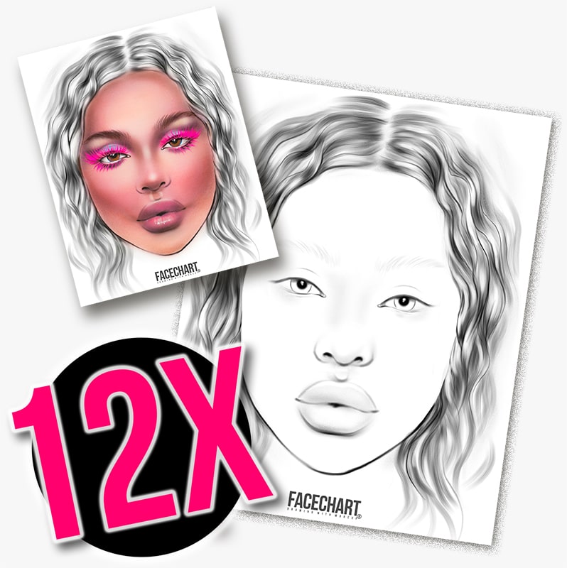 Facechart: Drawing With Makeup by Liza Kondrevich